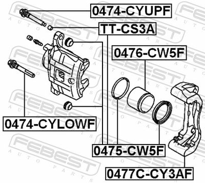 Brake Caliper Bracket Set 0477C-CY3AF