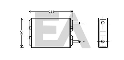 Теплообменник, отопление салона EACLIMA 45C78001 для VOLVO 240