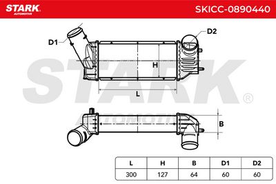 интеркулер (охладител за въздуха на турбината) STARK SKICC-0890440