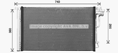 AVA QUALITY COOLING HY5598D Радиатор кондиционера  для HYUNDAI i30 (Хендай И30)
