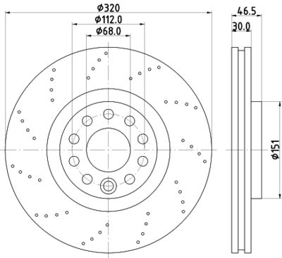 HELLA PAGID 8DD 355 113-761 Тормозные диски для AUDI A4 B7 Avant (8ED) 2.0 TDI HELLA PAGID 8DD 355 113-761 Тормозные диски для AUDI A4 B7 Avant (8ED) 2.0 TDI