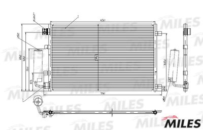 Конденсатор, кондиционер MILES ACCB026 для NISSAN QASHQAI