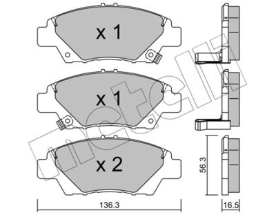 Brake Pad Set, disc brake 22-0865-0