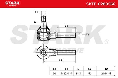 накрайник на напречна кормилна щанга STARK SKTE-0280566