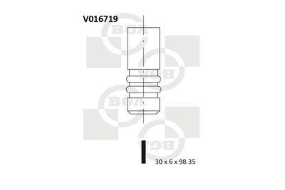 BGA V016719 Клапан впускной  для AUDI A1 (Ауди А1)