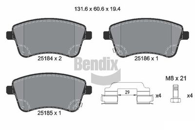 BENDIX Braking BPD1490 Тормозные колодки и сигнализаторы для KIA VENGA (YN) 1.4 CRDi 75 BENDIX Braking BPD1490 Тормозные колодки и сигнализаторы для KIA VENGA (YN) 1.4 CRDi 75
