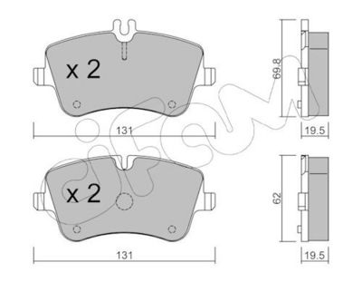Bremsbelagsatz, Scheibenbremse