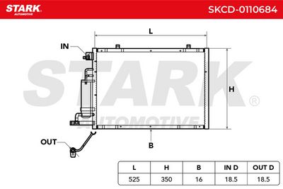 кондензатор, климатизация STARK SKCD-0110684