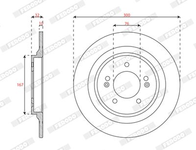 DISC FRANA FERODO DDF3099C