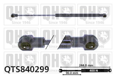 газов амортисьор, капак на двигателя QUINTON HAZELL QTS840299