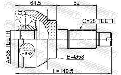 Joint Kit, drive shaft 0710-RW415