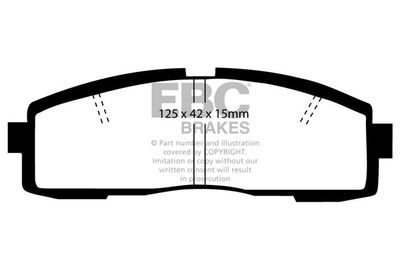 Комплект тормозных колодок, дисковый тормоз EBC Brakes DP608/2 для TOYOTA CROWN