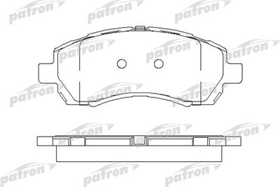 Комплект тормозных колодок, дисковый тормоз PATRON PBP1612 для SUBARU LEGACY