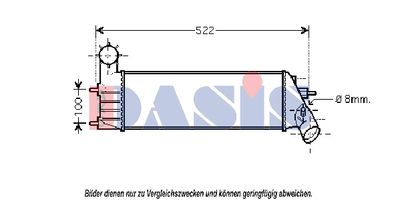 AKS DASIS 167002N Интеркулер  для FIAT ULYSSE (Фиат Улссе)