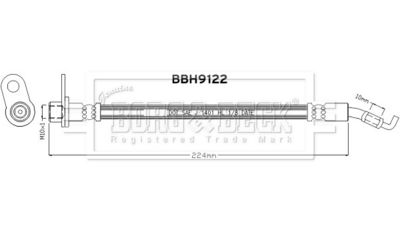 спирачен маркуч BORG & BECK BBH9122