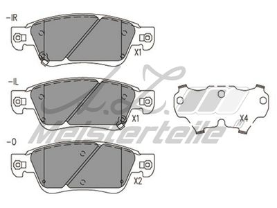 комплект спирачно феродо, дискови спирачки A.Z. Meisterteile AZMT-44-022-2081