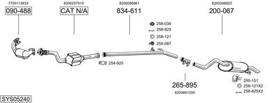 Układ wydechowy BOSAL SYS05240