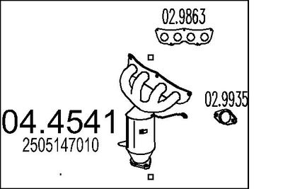 Катализатор MTS 04.4541 для DAIHATSU CHARADE