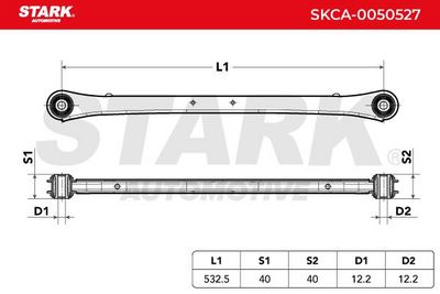 носач, окачване на колелата STARK SKCA-0050527