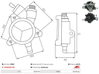 POMPA VACUUM SISTEM DE FRANARE AS-PL P5001 2
