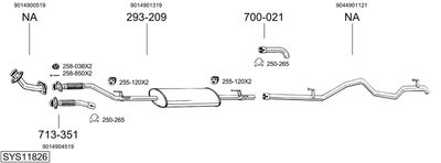 Układ wydechowy BOSAL SYS11826