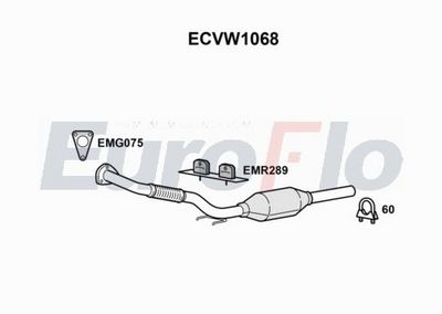 Katalizator EUROFLO ECVW1068