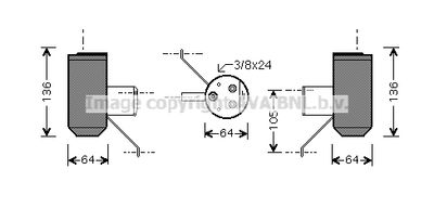 PRASCO AUD042 Осушувач кондиціонера для MG (Мджи)