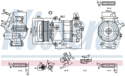 Kompressor, klimatanläggning NISSENS 890786