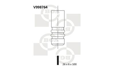 BGA V998764 Клапан выпускной  для BMW X5 (Бмв X5)