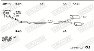 Изпускателна система WALKER ADK018371AA