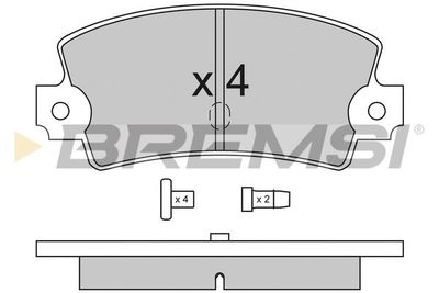 Комплект тормозных колодок, дисковый тормоз BREMSI BP2114 для FIAT 130
