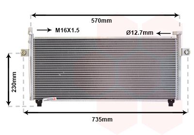 VAN-WEZEL 13005175 Радіатор кондиціонера для NISSAN MICRA (Ниссан Микра)