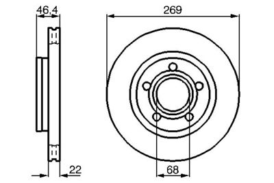 BOSCH 0 986 478 574 Тормозные диски  для AUDI A8 (Ауди А8)