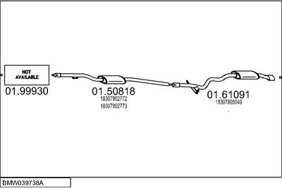 SISTEM DE ESAPAMENT MTS BMW039738A033388