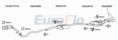Układ wydechowy EUROFLO AUA5185001A00