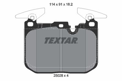 TEXTAR 2502801 Тормозные колодки и сигнализаторы  для BMW 1 (Бмв 1)