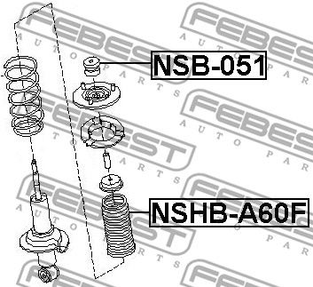 NSHB-A60F FEBEST Пыльник амортизатора FEBEST 