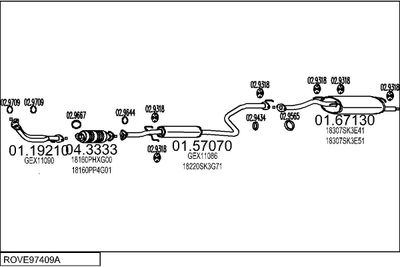 SISTEM DE ESAPAMENT MTS ROVE97409A003221