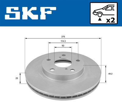 DISC FRANA SKF VKBD80375V2 1