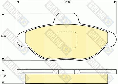 Комплект тормозных колодок, дисковый тормоз GIRLING 6110993 для FIAT CINQUECENTO