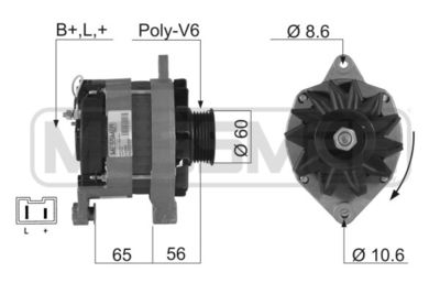 Генератор ERA 210258R для RENAULT RAPID