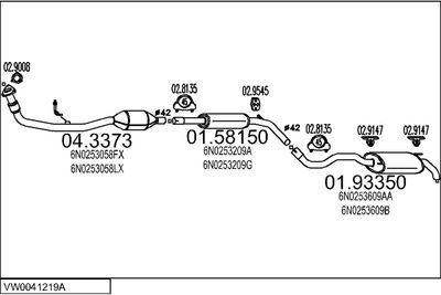 SISTEM DE ESAPAMENT MTS VW0041219A014172