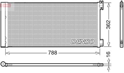 Конденсатор, кондиционер DENSO DCN23042 для RENAULT TRAFIC