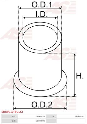 Bush, starter shaft SBU9010(BULK)