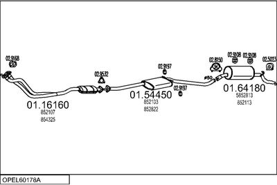 SISTEM DE ESAPAMENT MTS OPEL60178A001223