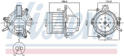 vnitřní ventilátor NISSENS 87596