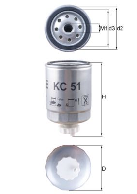 Filtr paliwa MAHLE KC51 produkt
