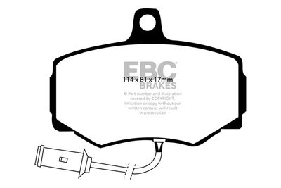 Комплект тормозных колодок, дисковый тормоз EBC Brakes DP756 для JAGUAR XJ