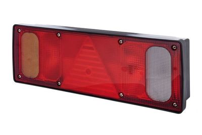 Achterlicht Links EASYCONN I (C5W/P21W/R5W, 24V, met indicator, anti-fog licht, achteruitrijlicht, met stoplicht, parkeerlicht, driehoekige reflector, zijspeling) past: SCHMITZ