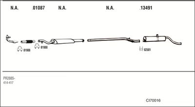 Układ wydechowy WALKER CI70016
